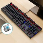 Rapoo V500 PRO Mixed Light 104 Keys Desktop Laptop Computer Game Esports Office Home Typing Wired Mechanical Keyboard(Green Shaft)