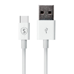 USB-A till USB-C kabel - Snabbladdning - 2.4A - 10W - 2m - Vit