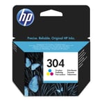 2x Original HP 304 Colour Ink Cartridges For DeskJet 3730 Inkjet Printer
