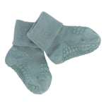 GObabyGO non-slip socks bamboo – dusty blue - 6-12m