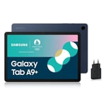 Samsung Galaxy Tab A9+ Tablette Android, 128 Go de Stockage, Grand écran de 11", Wifi, Son 3D, Bleu marine, avec Chargeur secteur rapide 25W inclus (version FR)