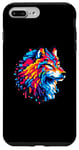 Coque pour iPhone 7 Plus/8 Plus Pixel Art Loup 8 bits
