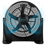 Cecotec Floor Fans EnergySilence 2000 FloorFlow - 90W, 20 Inch Diameter, 3 Speed, 5 Aerodynamic Blades, Ease Of Use And Maximum Safety