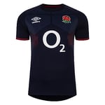 Umbro England 2023/24 Kids Alternate Replica Rugby Jersey Shirt Navy/Red - YXL