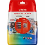 Canon Multipack BK/C/M/Y CLI-526 + 50ark fotopapir 4540B017