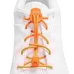 Lock Laces No Tie Shoelaces Orange, OneSize
