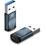 [10Gbps] Adaptateur USB C vers USB [2 Unités],Convertisseur Câble Chargeur Type C pour MagSafe Chargeur,iPhone 11 12 13 Pro Max,14,A