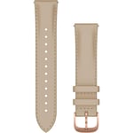 Garmin Armband 20mm ljust sandfärgat läderband 010-12924-21