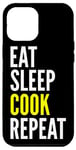 Coque pour iPhone 14 Pro Max Eat Sleep Cook Repeat - Chef Funny