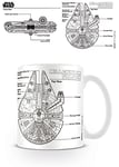 empireposter 714060 Star Wars – Faucon Millenium Sketch – Tasse, diamètre 8,5 cm, Céramique, Multicolore, 12 x 8 x 9,5 cm