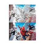 Superhéroes,Marvel,Spiderman Para rascar Universo Does Not Apply Puzzle à gratter Marvel Spiderman Multi Univers 150 pièces, 33028, Multicolore, único