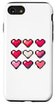 iPhone SE (2020) / 7 / 8 Pixel Heart Red Pink Love Valentine Couple Case