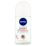 Nivea 6 x 50 ml Women's Anti-Perspirant Roll-On, Pearl and Beauty,