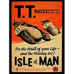 Wee Blue Coo Advert Transport Tt Races Bikes Isle Of Man Tt Races 1967 Large Art Print Poster Wall Decor 18x24 inch
