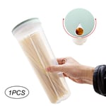 Spaghetti Containers with Lids Multifunction Spaghetti Pasta Noodle Plastic Cereal Storage Container Snacks Chopsticks Container Holder Air Tight Containers for Food Green