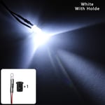 1/20/50 Pcs Emitting Diode 5mm Led Light Pre-wired White 20pcs With Holder