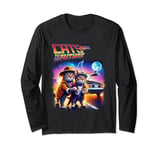 Pop Culture Cats To The Future 80s 90s Parody Funny Cats Long Sleeve T-Shirt