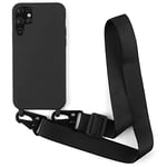 Galful Coque avec Cordon pour Samsung Galaxy S23 6.1’’, Lanyard Case Samsung S23 Silicone TPU Bumper Protection Étui Housse Lanyard avec Sangle Réglable Chaîne Case pour Samsung S23,Noir