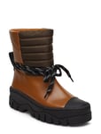 Ganni Biker Shoes Boots Ankle Boot - Flat Brun [Color: COGNAC ][Sex: Women ][Sizes: 36,38,39,40 ]