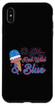 Coque pour iPhone XS Max Rouge et bleu sauvage