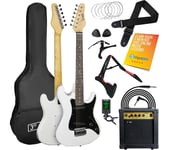 3RD AVENUE XF203CWHPK 3/4 Size Electric Guitar Bundle - White, White