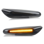 Sidomarkörlampa med LED-blinkers, rökt, för 328i E90 E91 E92 E93 E46 E60, 2 st
