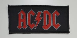 AC/DC - Red Logo (4,4 X 9,7 Cm) Patch/Jakkemerke