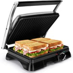 Aigostar Sandwich Toaster 2000W Toastie Maker, Deep Fill Panini Press with Impr