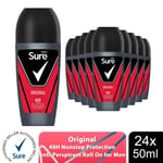 Sure Men Original Antiperspirant Roll On 48H Sweat & Odour Protection, 24x50ml