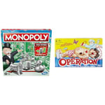 Monopoly Game, Family Board Game for 2 to 6 Players, Monopoly Board Game for Kids Ages 8 and Up & Hasbro Gaming Classic Operation Game, Electronic Board Game with Cards