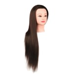 Model Head Styling Training Synthetic Fiber Hairdressing Training Cosmetology Doll for Practing Styling Hair with Clamp Brown Training Heads