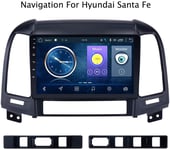 QXHELI Navigation GPS Car Radio Android HD Écran Tactile Mirror Navigation GPS Lien TPMS OBD AUX USB WiFi BT Internet Tethering Bluetooth pour Hyundai Santa Fe Tucson
