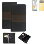 Wallet Case for Xiaomi Poco C40 Protective Case + Cell Phone Case Brown Booklet 