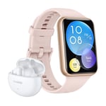 HUAWEI WATCH FIT 2 Smartwatch + HUAWEI FreeBuds 4i True Wireless Earphone - Activity Tracker with Heart Rate & Blood Oxygen Monitoring - Long Lasting Battery up to 10 Days - Active Pink