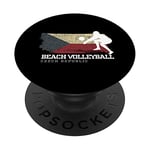 Beach Volleyball Czech Republic Flag Love Volleyball Player PopSockets Swappable PopGrip