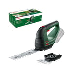 Bosch Home and Garden 0600857001 Bosch Cordless AdvancedShear 18V-10 (Without, 18 Volt System, cuts up to 85 m² per Battery Charge, with Shrub and Grass Shear Blades, in Carton Packaging)