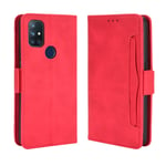 HDOMI OnePlus Nord N10 5G Case,High Grade Leather Wallet whith [Card Slots] Flip Cover for OnePlus Nord N10 5G (Red)
