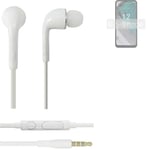 Headphones for Nokia C32 headset in ear plug white