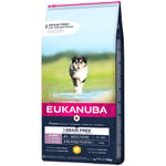 3 kg / 12 kg Eukanuba Grain Free -koiranruokaa erikoishintaan! - 12 kg Puppy Large Breed Chicken