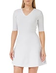 Armani Exchange Women's Sustainable, Mid Fit Casual Dress, White, M