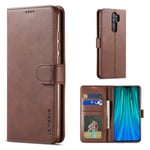 LC.Imeeke läder Xiaomi Redmi Note 8 Pro fodral - Brun Brun