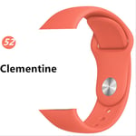 SQWK Strap For Apple Watch Band Silicone Pulseira Bracelet Watchband Apple Watch Iwatch Series 5 4 3 2 42mm or 44mm ML Clementine