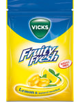 Vicks Fruity Fresh Halspastiller med Sitron og Menthol Smak - Sukkerfri