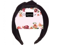 Glamour GLAMOUR_Hårband med knut velour svart