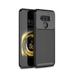 CruzerLite LG V50 Case, LG V50 ThinQ Case, Carbon Fiber Back Cover Anti-Scratch Shock Absorption Cover for LG V50 ThinQ (Carbon Black)