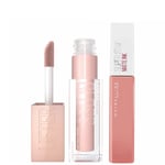 Maybelline Lifter Gloss and Superstay Matte Ink Lipstick Bundle (Various Shades) - 60 Poet