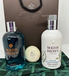 MOLTON BROWN Samphire Bath Gel + Samphire Eucalyptus Lotion Cotton Bag Gift Set