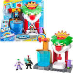 Imaginext DC Super Friends Batman Toy The Joker Funhouse Playset Color Changers with 2 Figures & Accessories for Ages 3+ Years,HMX55