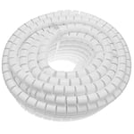 BeMatik - Câble Rangement. Tube organisateur blanc avec clip de 15-20 mm longueur 10 m
