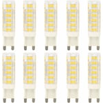 10X G9 LED-lampor 7W-lampor 76st SMD 2835LED, AC220-240V